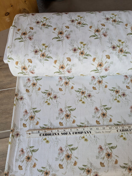 Custom Print|Autumn Bouquet| Swiss Dot Knit, Missioni or Poly Swiss Dot|By the Half Yard