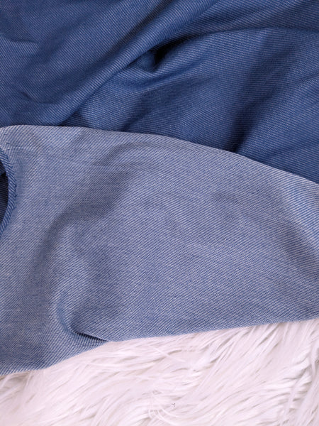 Medium Blue Denim Look Knit|Solids|By the Half Yard