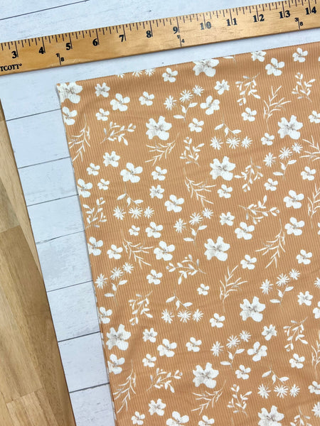 Remi Floral | Yummy Rib Knit|By the Half Yard