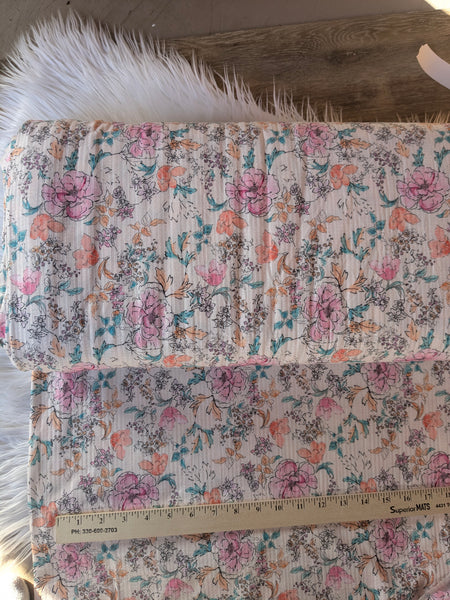 Kenyan Floral|Summer Breeze Knit|By the Half Yard