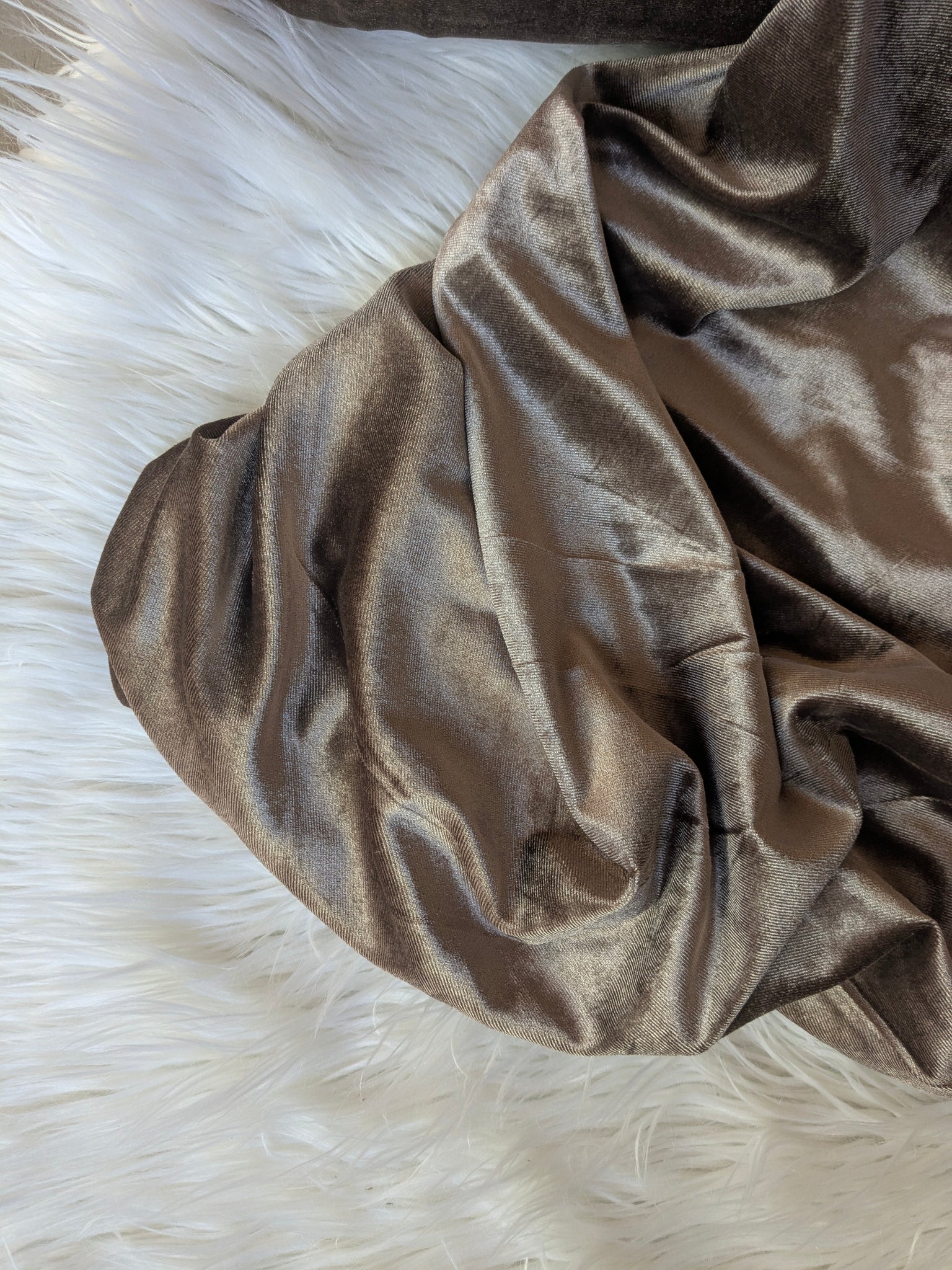 Cappuccino Stretch Velvet|Solids |By the Half Yard