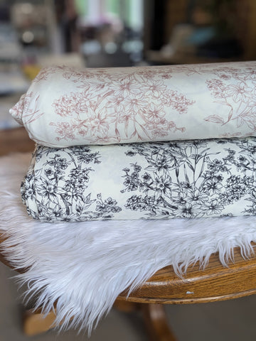 Stencil Floral DTY | By the Half Yard