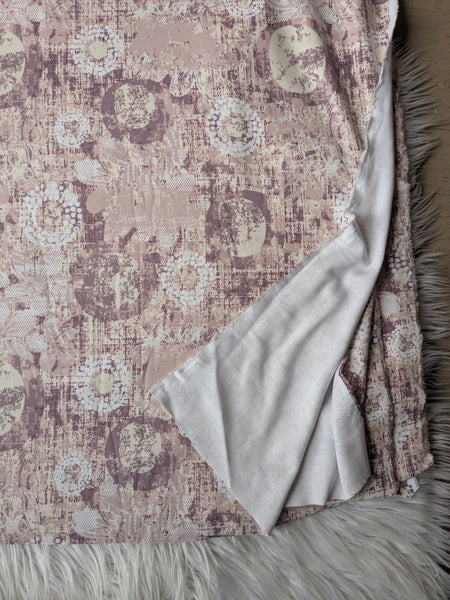 Dusty Pink Geometric |Cotton Interlock | By the Half Yard