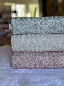 Custom Design| Micro Floral Print |Unbrushed Rib Knit|By the Half Yard
