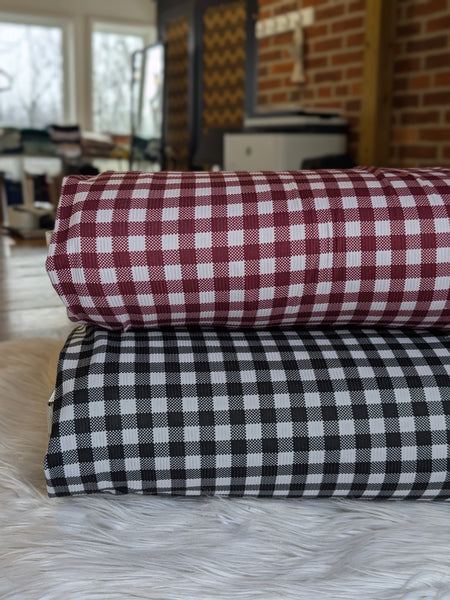 Gingham Small Plaid | Yummy Rib Knit|By the Half Yard