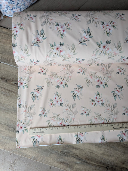Peach Florals| Loulou Knit|By the Half Yard