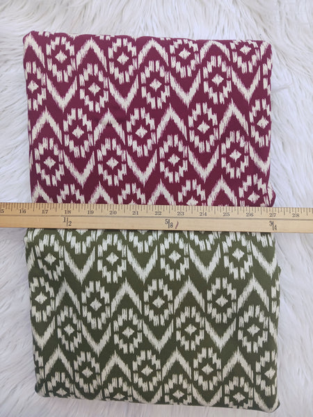 Aztec Chevron | Double Brushed Poly |By the Half Yard