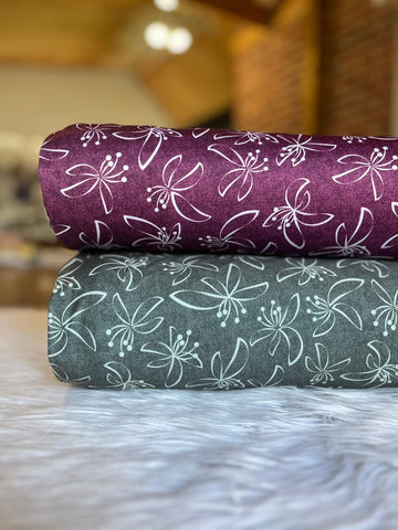 Stencil Floral DTY  | By the Half Yard