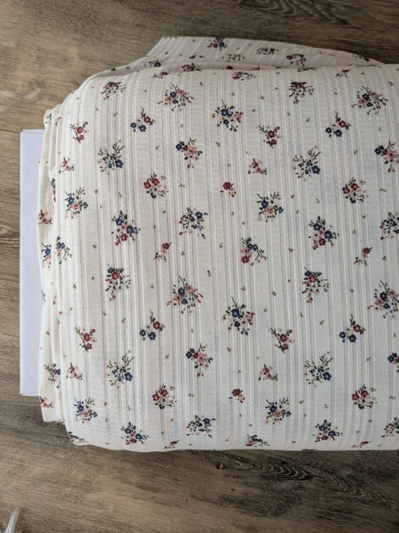 Gretchen Ditsy Floral| Summer Breeze Knit|By the Half Yard