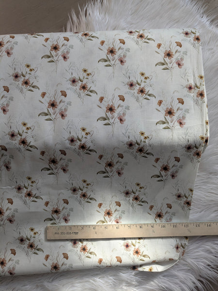 Autumn Bouquet|Linen Cotton| By the Half Yard