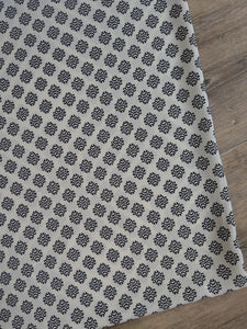 Black Geometric Polyester Twill Blend| By the Half Yard