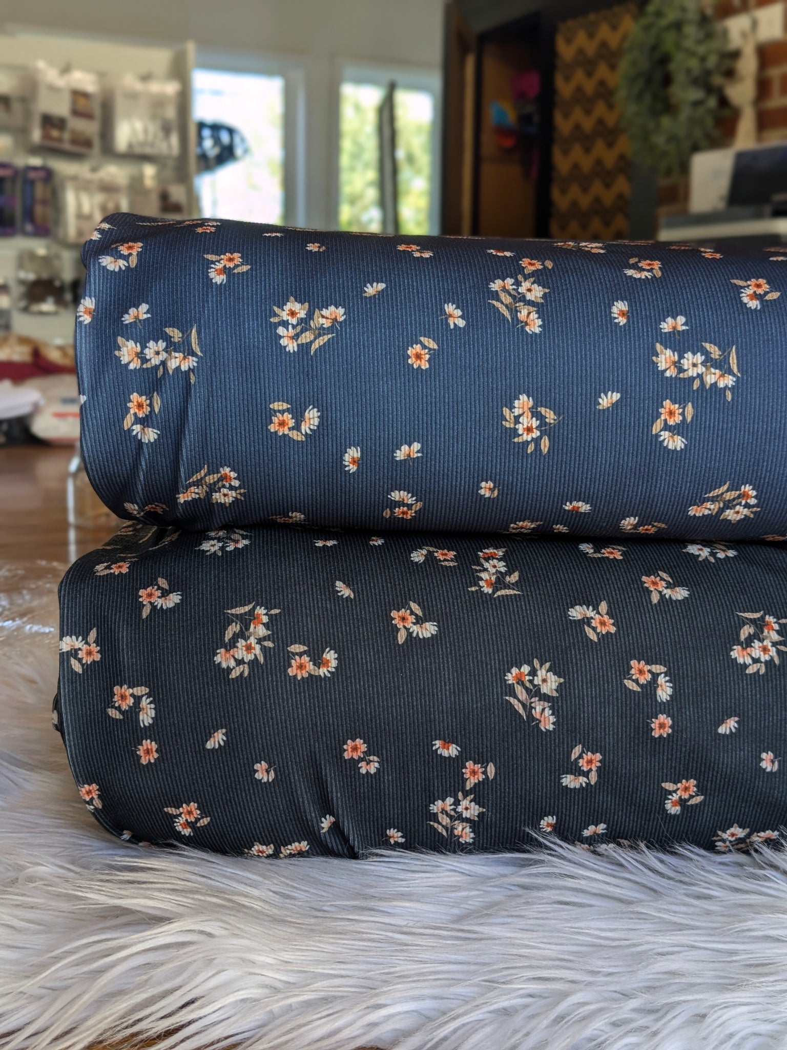 Reese Floral |Jasper Rib Knit|By the Half Yard