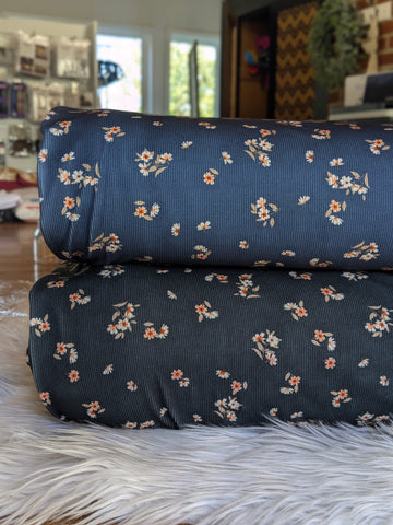 Reese Floral |Jasper Rib Knit|By the Half Yard
