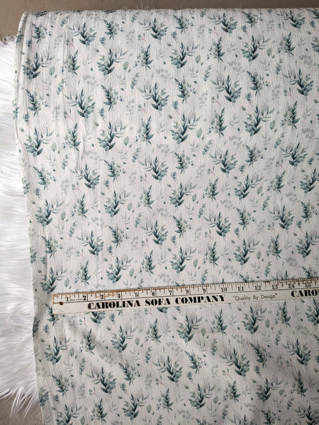 Eucalyptus Sprigs | Seersucker Poly | By the Half Yard