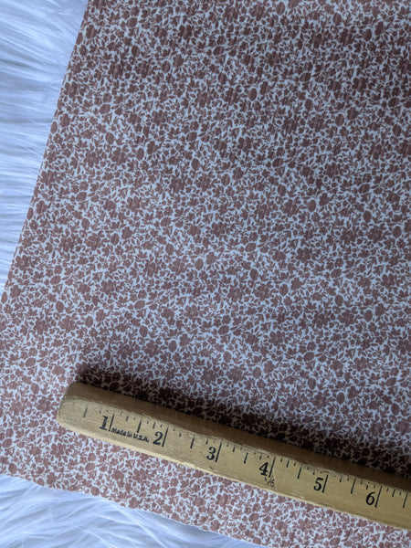 Custom Design| Micro Floral Print |Unbrushed Rib Knit|By the Half Yard