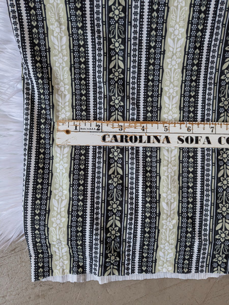 Custom Print|Black Boho Print|  Wide Yummy Rib Knit|By the Half Yard