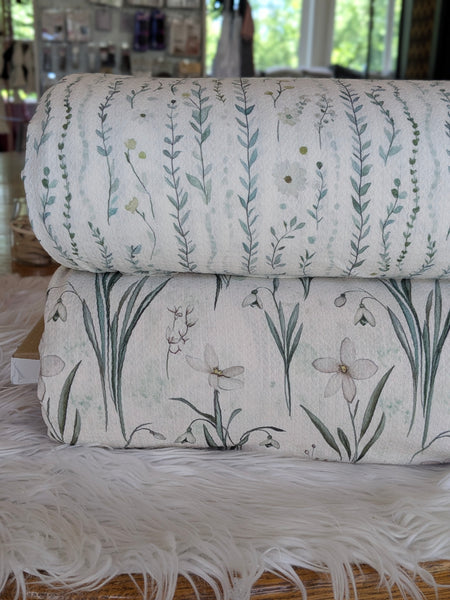 Eucalyptus & Stems|Textured Missioni Knit| By the Half Yard