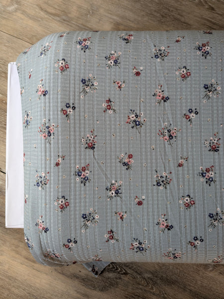 Gretchen Ditsy Floral| Summer Breeze Knit|By the Half Yard