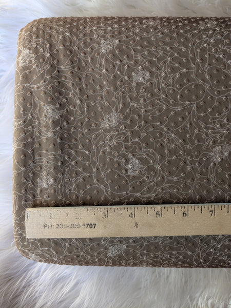 Stencil Floral | Swiss Dot Knit |By the Half Yard