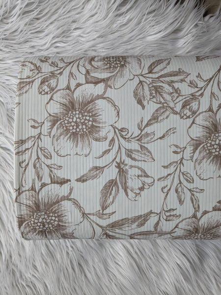 Timeless Toile Brown |Unbrushed Reign Rib Knit|By the Half Yard