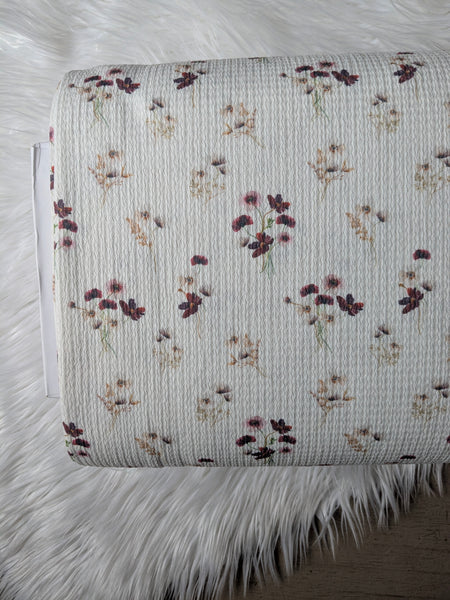Custom Print | Wildflower Bouquets|Textured Missioni Knit| By the Half Yard