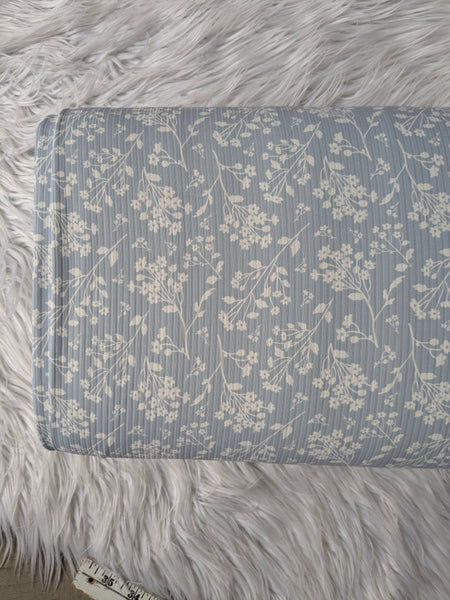 Delicate Whisper Powder Blue|Unbrushed Reign Rib Knit|By the Half Yard