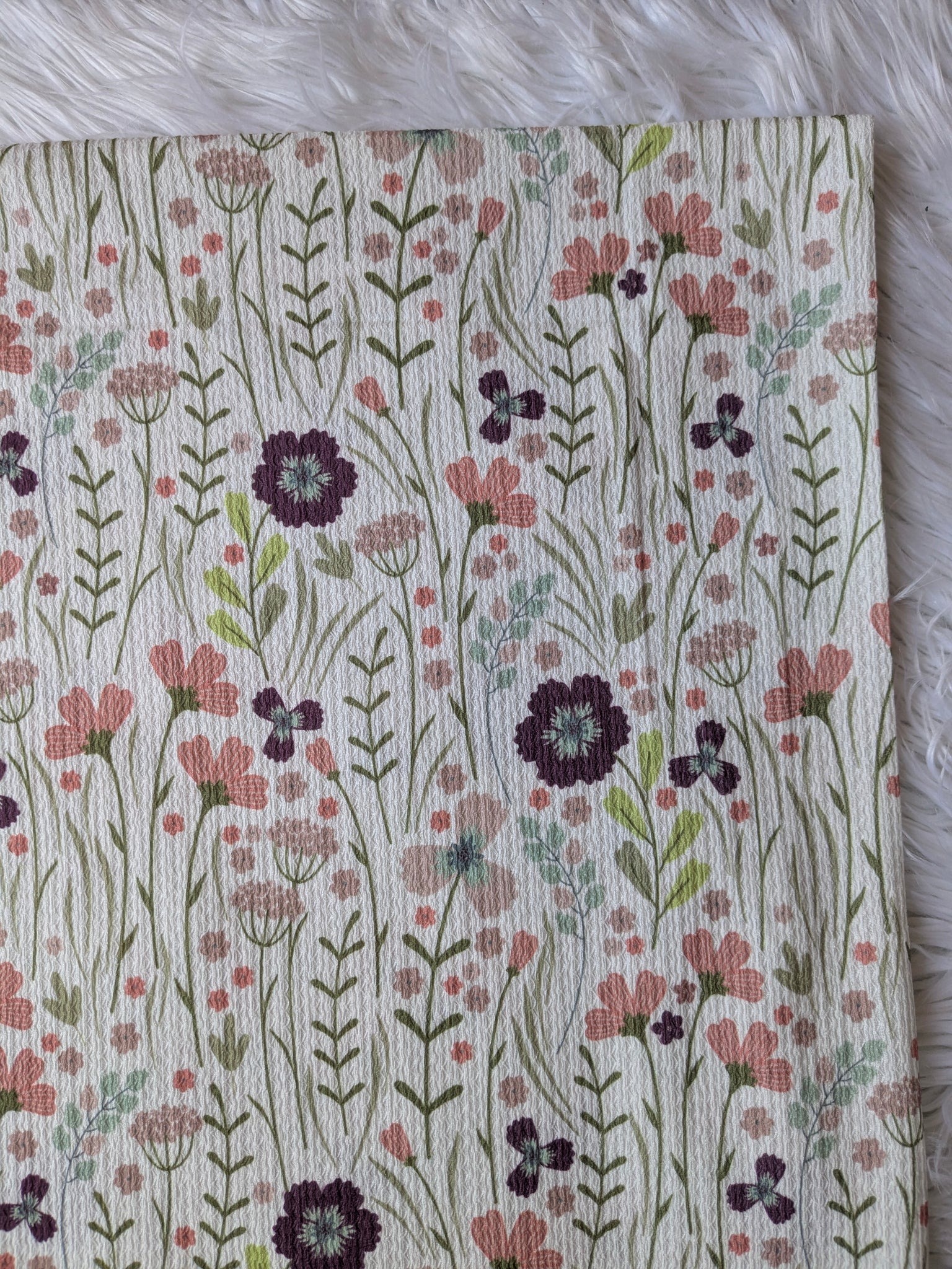 Mauve Wildflowers|  Missioni Knit| By the Half Yard