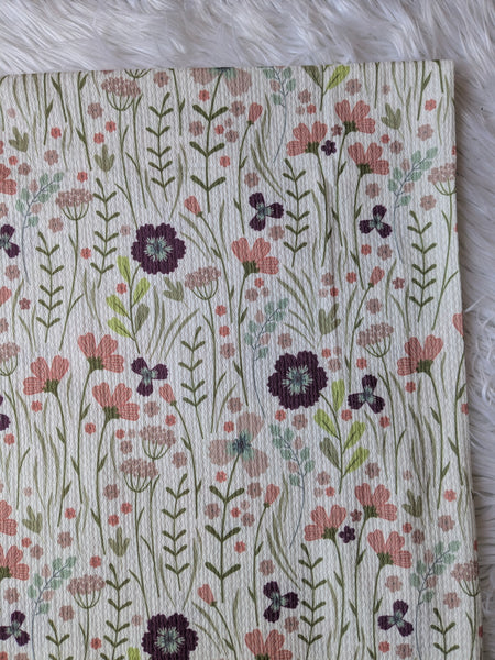 Mauve Wildflowers|  Missioni Knit| By the Half Yard