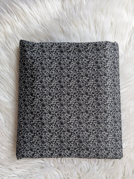 Custom Design| Inverted Micro Floral Print |Unbrushed Rib Knit|By the Half Yard