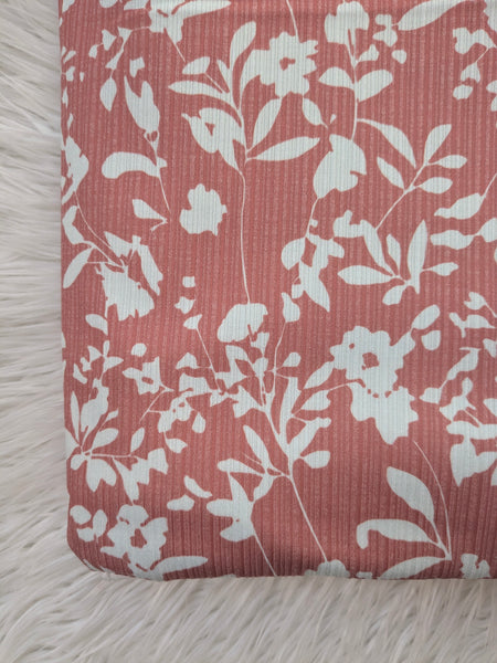 Summer Terracotta | Pointelle Rib Knit|By the Half Yard