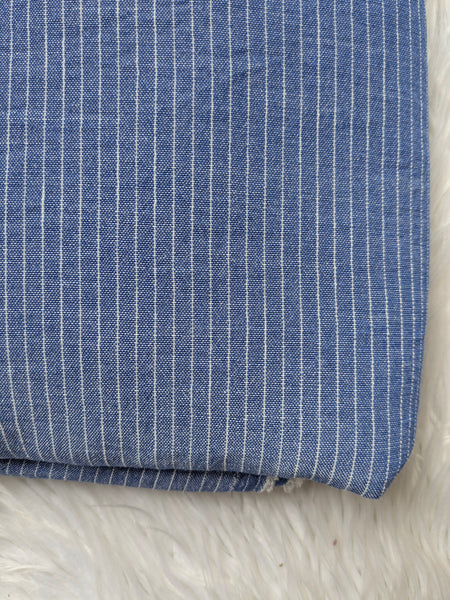 Polyester Pin Stripes Linen Look| By the Half Yard