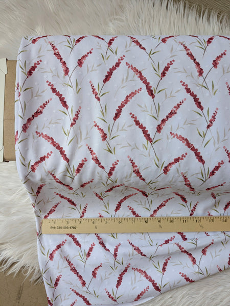 Spring Stems|Swiss Dot Poly Knit|By the Half Yard