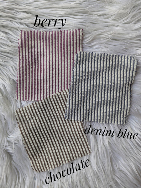 Crinkle Summer Stripes| By the Half Yard