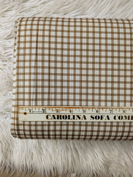 Custom Print| Small Windowpane |Unbrushed Variegated Rib Knit|By the Half Yard