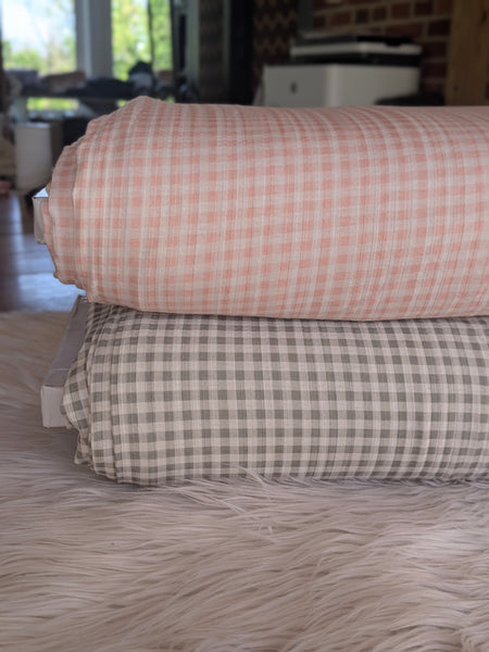 Gingham Plaid Summer Breeze Knit|By the Half Yard