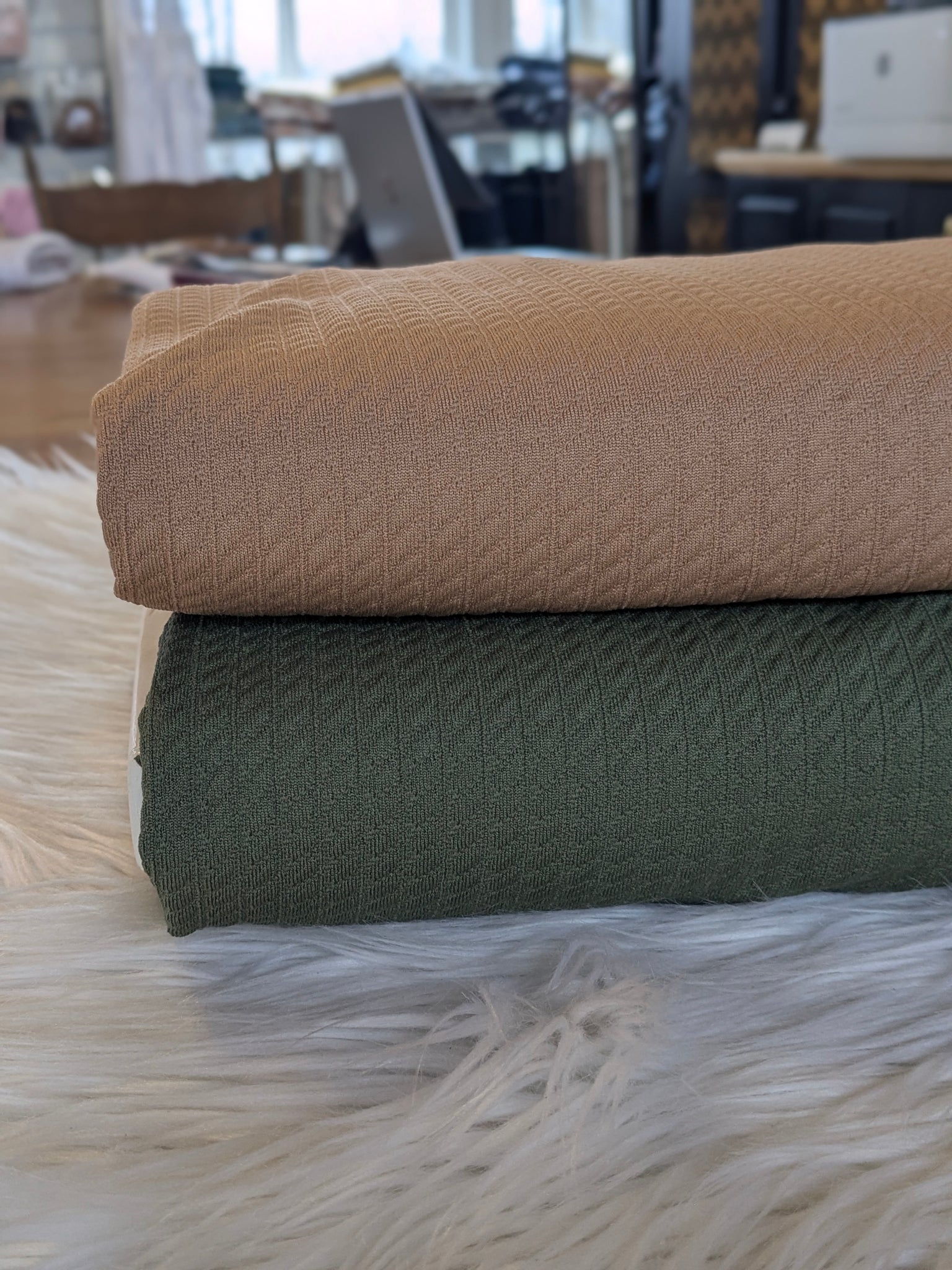 Light Cable Rib Knit| Textured Solids|By the Half Yard – Elegant ...