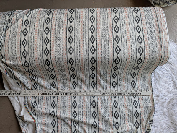 Custom Print | Aztec Diamonds| Unbrushed Rib Knit|By the Half Yard