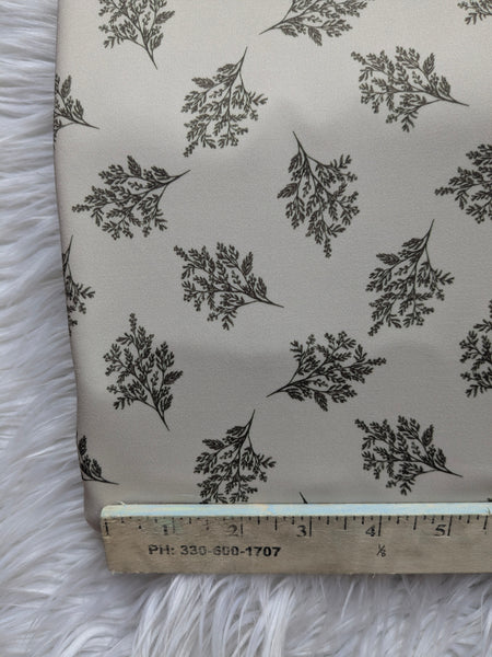 Custom Print |Stems on Almond |Athletic Knit| By the Half Yard