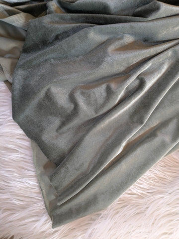 Vintage Sage Stretch Velvet|Solids |By the Half Yard