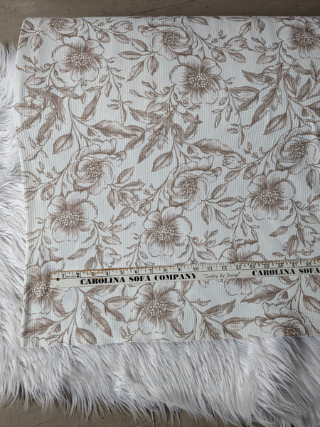 Timeless Toile Brown |Unbrushed Reign Rib Knit|By the Half Yard