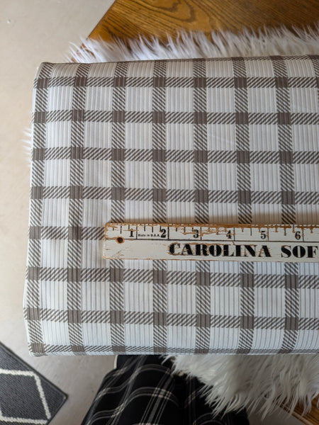 Simple Plaid| Unbrushed Rib Knit|By the Half Yard