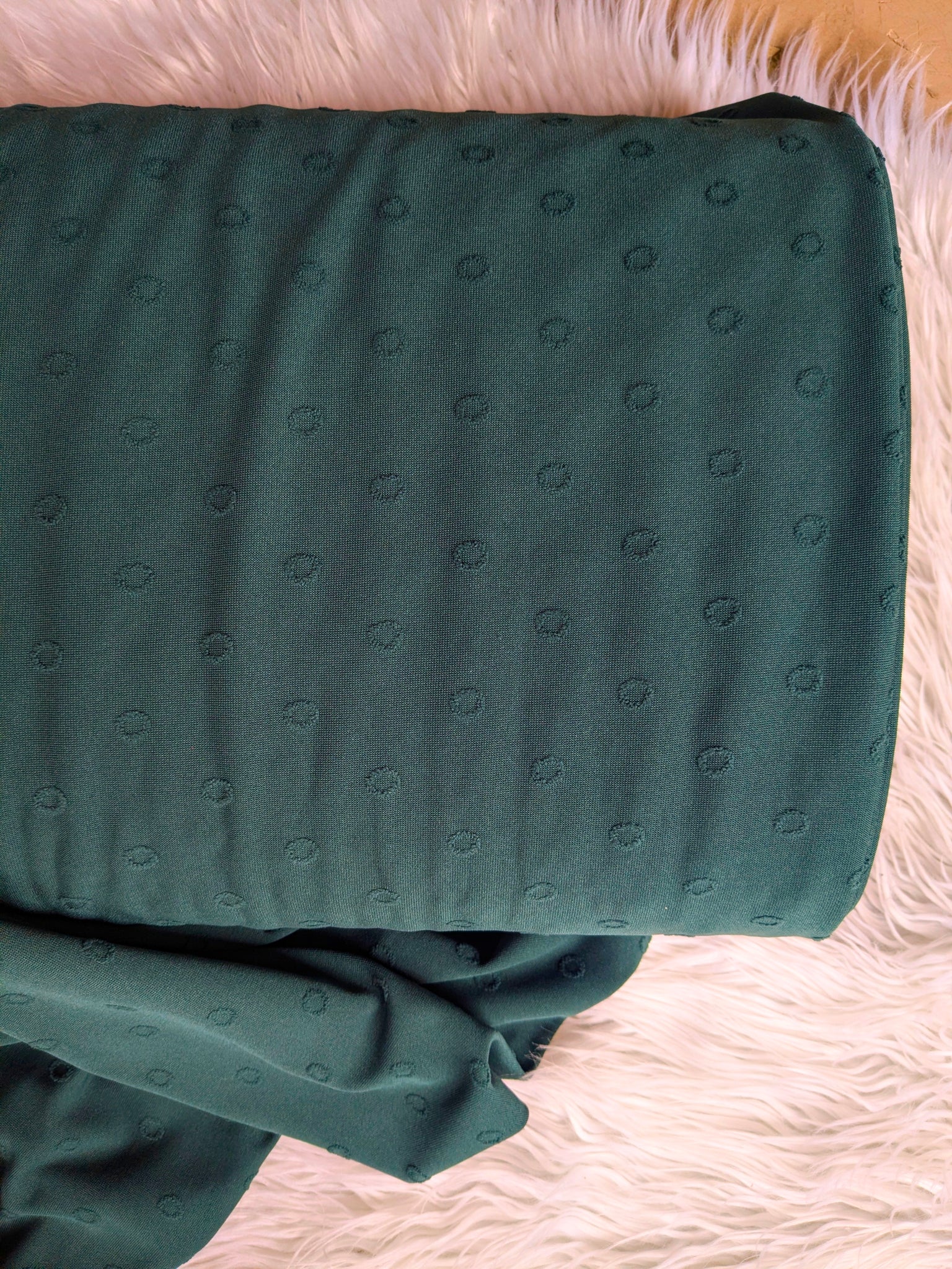 Hunter Swiss Circles Poly Knit|By the Half Yard