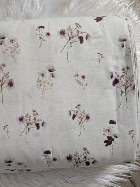 Wildflower Bouquet|Linen Cotton| By the Half Yard