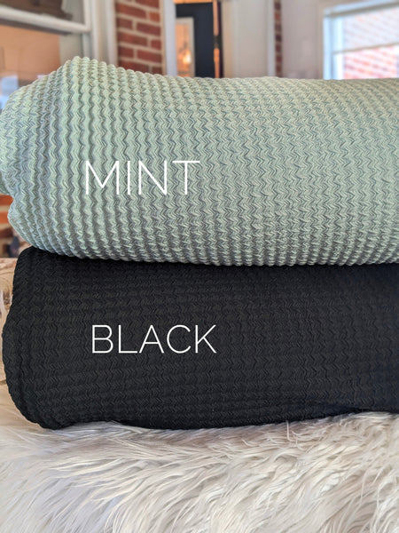 Textured Black Knits|Solids|By the Half Yard