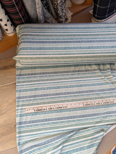 Custom Print| Green Aztec | Unbrushed Rib Knit|By the Half Yard