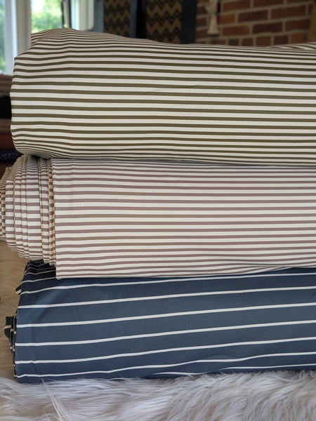 Pinstripes • Eureka Jersey Knit|By the Half Yard