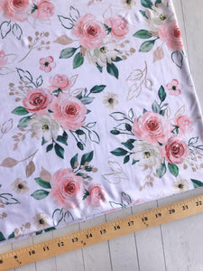 Watercolor Stencil Floral| DTY | By the Half Yard
