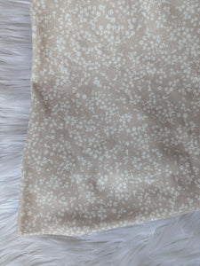 Gracie Floral in Mushroom| Unbrushed Mini Rib Knit|By the Half Yard