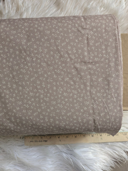 Taupe Petite Print |Linen Cotton| By the Half Yard