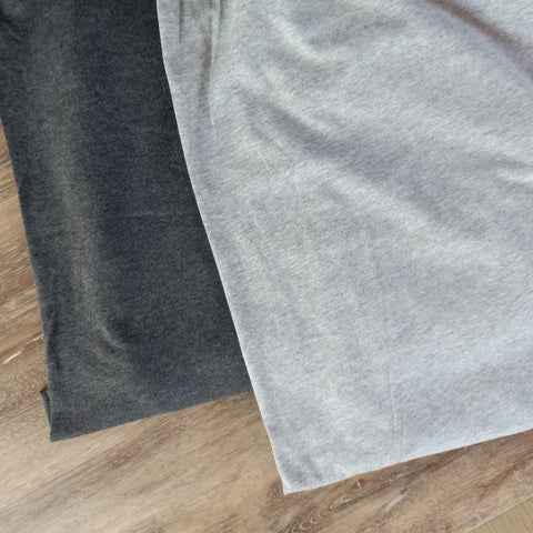 Charcoal Grey Cotton Spandex Solids|By the Half Yard